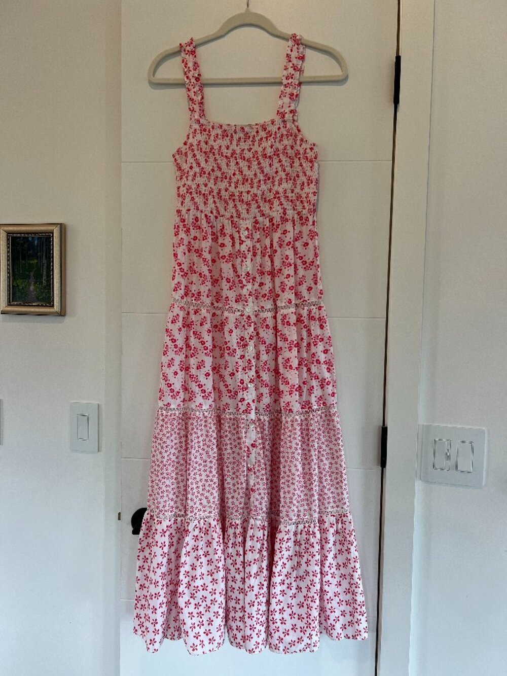 Nantucket Pink Floral Maxi Dress Size M - Ellsworth and Ivey